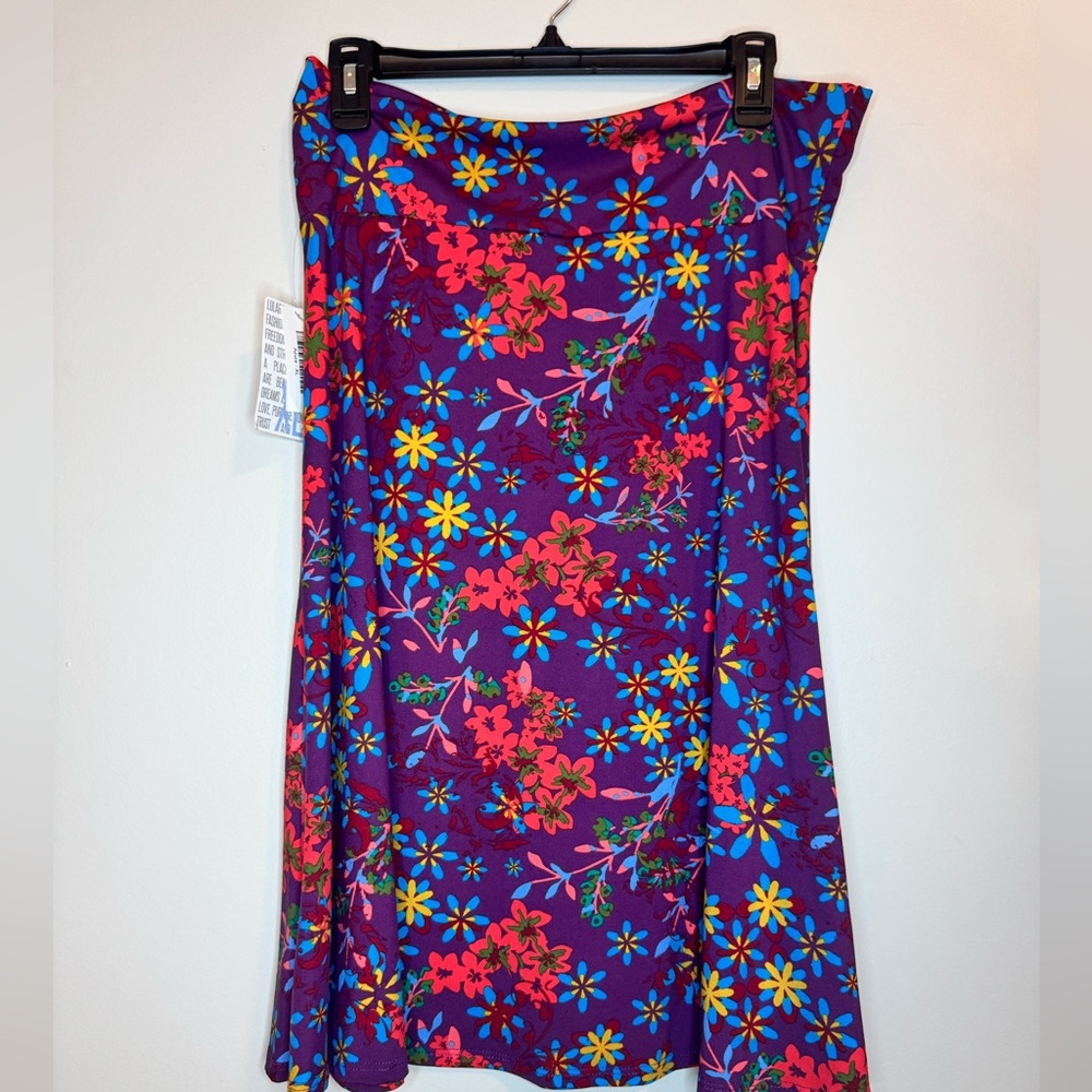 LulaRoe Skirt Size XL Purple Floral